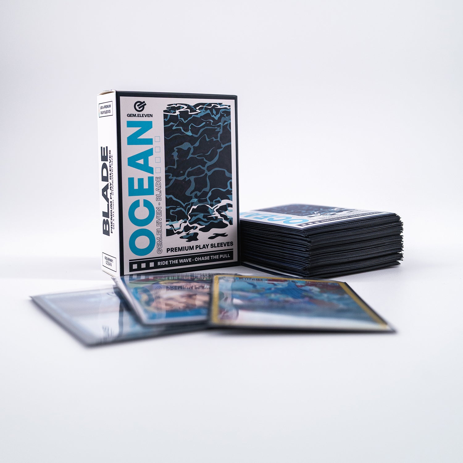 Gem.Eleven Blade Ocean – Premium TCG Play Sleeves – 100 Standard-Size Sleeves