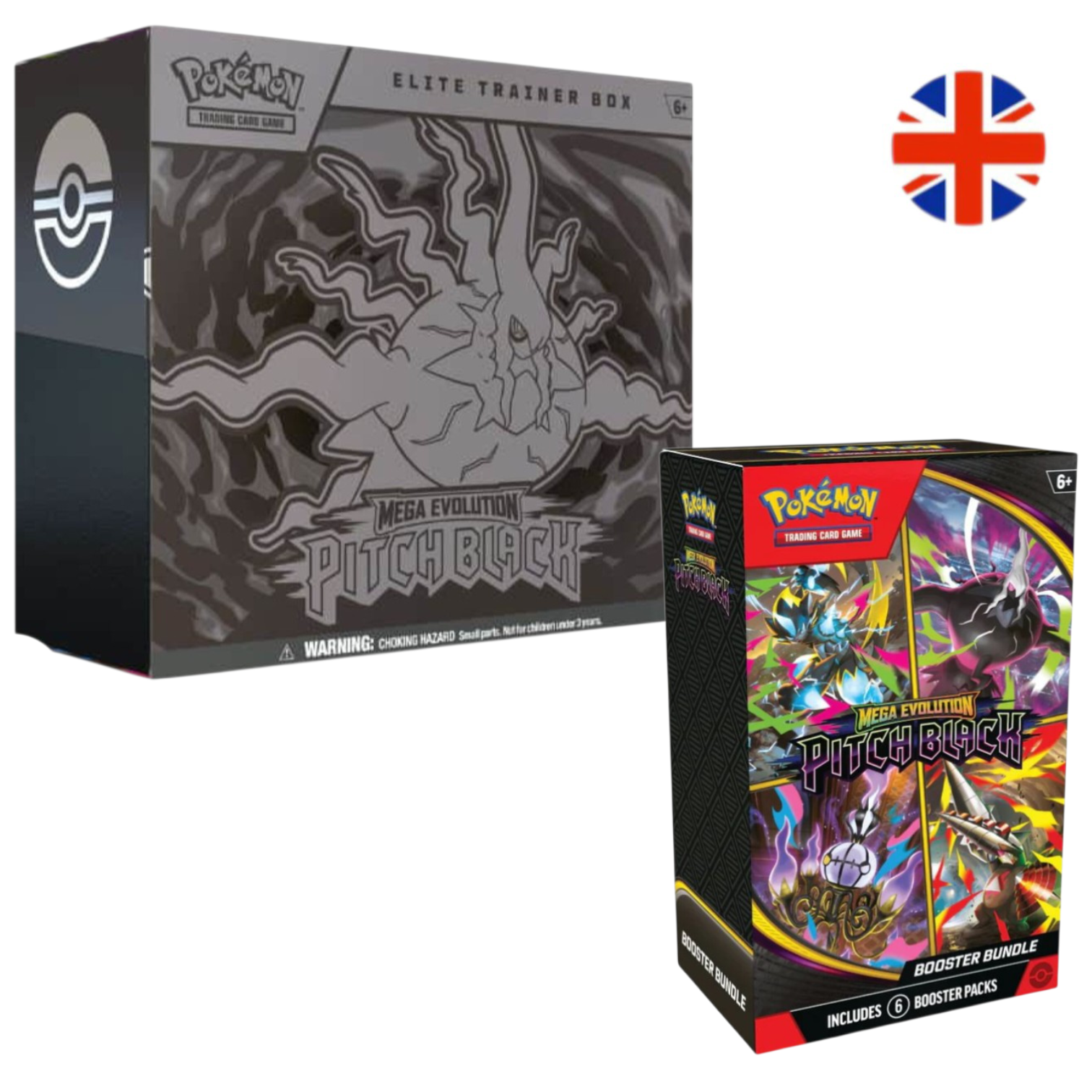 Vorbestellung - Bundle Elite Trainer Box und Boosterbundle Mega Evolution - Pitch Black (ENG)