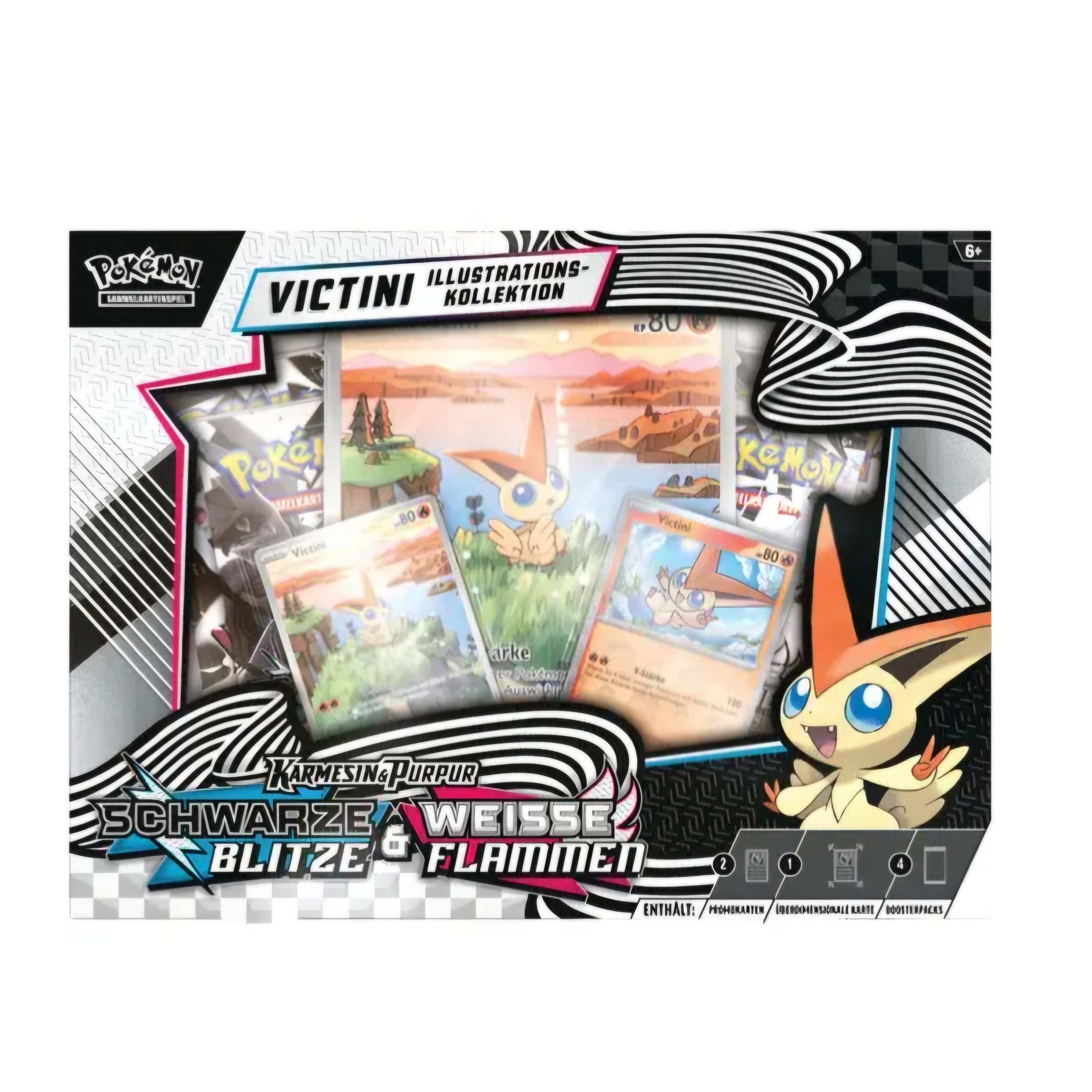 Pokémon Schwarze Blitze & Weisse Flammen Victini Illustrationen-Kollektion