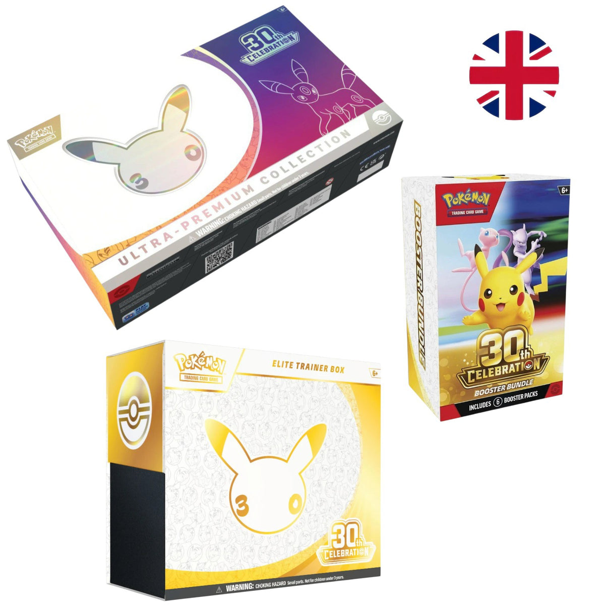 Vorbestellung - Bundle Pokemon 30th Celebration Elite Trainer Box + Ultra Premium Collection Umbreon + Booster Bundle(ENG)